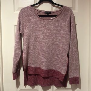 High/low long sleeve top